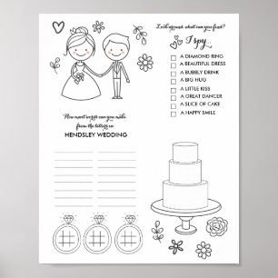Hochzeit von benutzerdefinierten Word-Spielen - Do Poster