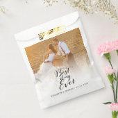 Hochzeit von Best Day Ever Script Calligraphy Foto Geschenktütchen (Versiegelt)