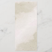 Hochzeit von blass-gelben Blumen Menükarte (Rückseite)