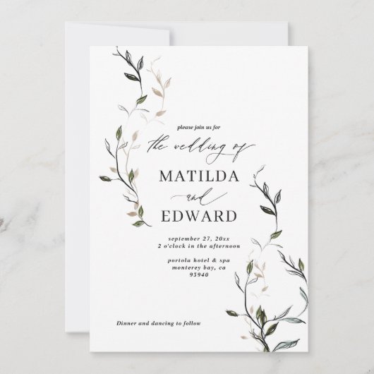 Hochzeit von Blattblättern (Vorderseite)