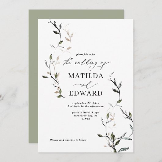 Hochzeit von Blattblättern (Vorne/Hinten)