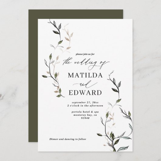 Hochzeit von Blattblättern (Vorne/Hinten)