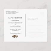 Hochzeit von blauem Holz mit blühenden Spitzen ret Ankündigungspostkarte (Rückseite)