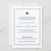 Hochzeit von blauem Meerbarsch Einladung (Vorderseite)