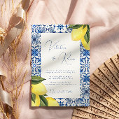 Hochzeit von Blauem Mittelmeer Einladung