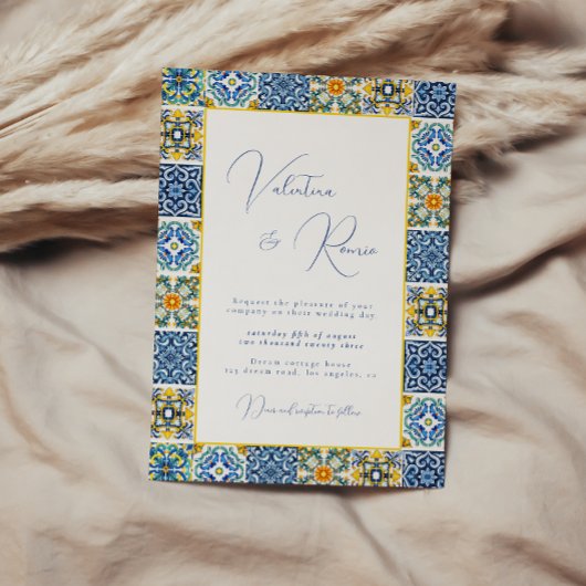 Hochzeit von Blauem Mittelmeer Einladung