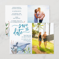 Hochzeit von Blauem Nautik unter dem Meer