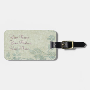 Hochzeit von Blauem Vintagem Blumenstrauß Gepäckanhänger