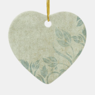 Hochzeit von Blauem Vintagem Blumenstrauß Keramik Ornament
