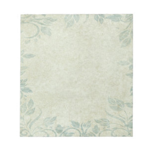 Hochzeit von Blauem Vintagem Blumenstrauß Notizblock
