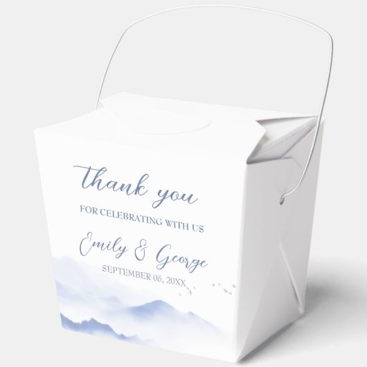 Hochzeit von Blauen Bergen und Vögeln Geschenkschachtel (Vorderseite)