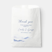 Hochzeit von Blauen Bergen und Vögeln Geschenktütchen (Vorderseite)