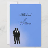 Hochzeit von Blauen Gräbern und Gay Einladung (Rückseite)