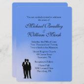 Hochzeit von Blauen Gräbern und Gay Einladung (Vorne/Hinten)