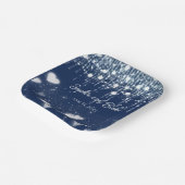 Hochzeit von blauen und weißen Lichtern Pappteller (Gewinkelt)