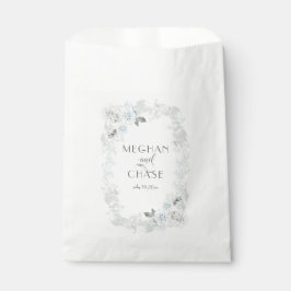 Hochzeit von blauen und weißen Rosen Geschenktütchen