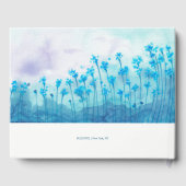 Hochzeit von blauen Wildblumen Gästebuch (Rückseite)