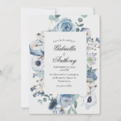 Hochzeit von Blauflora Einladung (Vorderseite)