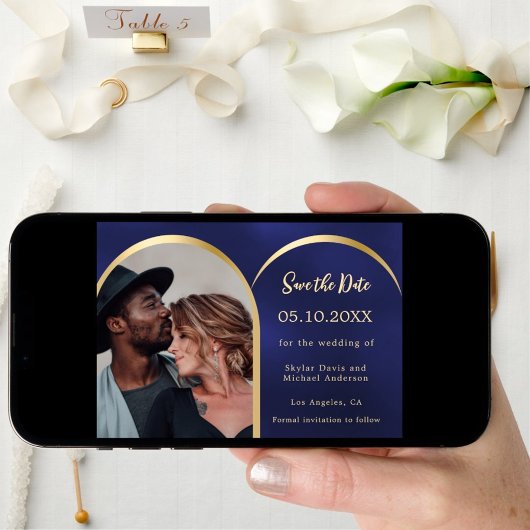 Hochzeit von Blaugold-Foto Save The Date