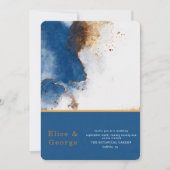 Hochzeit von Blaurost Kupfer Einladung (Vorderseite)