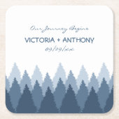 Hochzeit von Blauwald Rechteckiger Pappuntersetzer (Vorderseite)