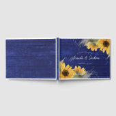 Hochzeit von Blauwald-rustikalen Sonnenblumen Gästebuch (Voll)