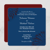 Hochzeit von Blue Fireworks Einladung (Vorne/Hinten)