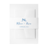 Hochzeit von Blue Hand Drawn Bow Ribbon Sketch Einladungsbanderole (Vorderseite Beispiel)