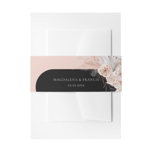 Hochzeit von Blume Einladungsbanderole (Vorderseite Beispiel)