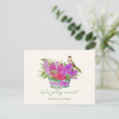 Hochzeit von Blume Postkarte (Stehend Vorderseite)