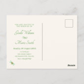 Hochzeit von Blume Postkarte (Rückseite)