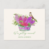 Hochzeit von Blume Postkarte (Vorderseite)