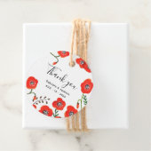 Hochzeit von Blume Red Poppies Geschenkanhänger (Beispiel)