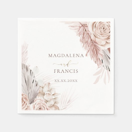 Hochzeit von Blume Serviette (Vorderseite)