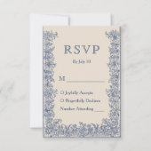 Hochzeit von Blumen RSVP Karte (Vorderseite)