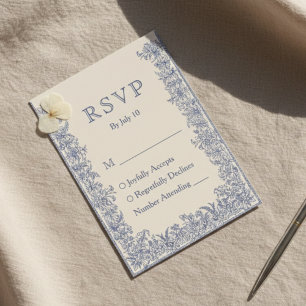 Hochzeit von Blumen RSVP Karte