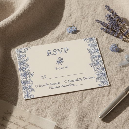 Hochzeit von Blumen RSVP Karte