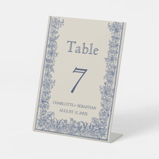 Hochzeit von Blumen Sockelschild (Vorderseite)