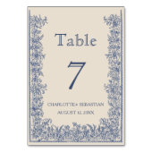 Hochzeit von Blumen Tischnummer (Rückseite)