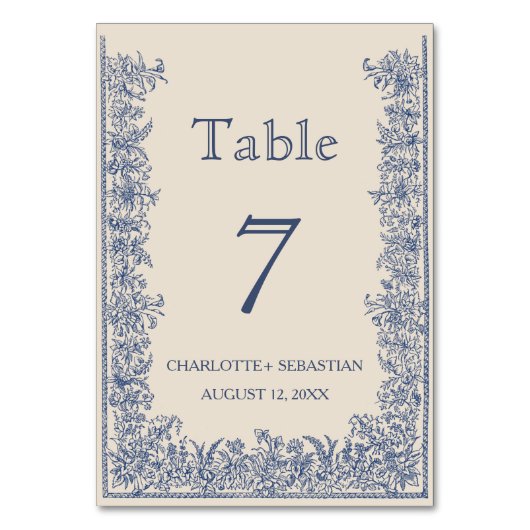 Hochzeit von Blumen Tischnummer (Rückseite)