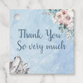 Hochzeit von Blumen und Kristallen Geschenkanhänger