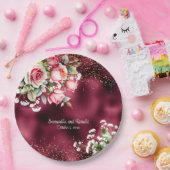 Hochzeit von Blumenbeeren und Glitzer Pappteller (Party)