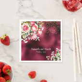 Hochzeit von Blumenbeeren und Glitzer Serviette (Beispiel)