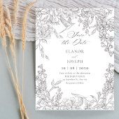 Hochzeit von Blumenbildern Save The Date