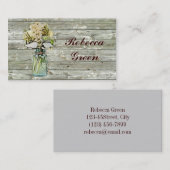 Hochzeit von Blumenkästen aus rustikalem Land Visitenkarte (Vorne/Hinten)