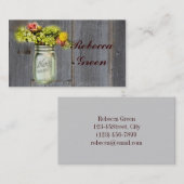 Hochzeit von Blumenkästen aus rustikalem Land Visitenkarte (Vorne/Hinten)