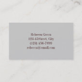 Hochzeit von Blumenkästen aus rustikalem Land Visitenkarte (Rückseite)