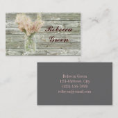 Hochzeit von Blumenkästen aus rustikalem Land Visitenkarte (Vorne/Hinten)