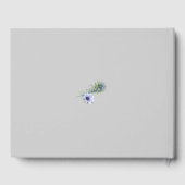 Hochzeit von Blütenblättern in Gold Frame Gästebuch (Rückseite)