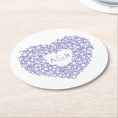 Hochzeit von Blütenblumen Runder Pappuntersetzer (Angewinkelt)